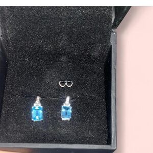 Kay Jewelers Blue Gemstone Earrings